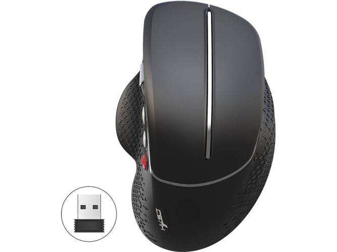 Ratón HXSJ 2.4G (Inalámbrico - Negro)