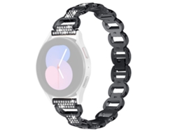 Correa de metal liberación rápida 20mm decoración de diamantes de imitación para Huawei Watch GT 2 42mm/Honor Magic Watch 2 42mm - negro