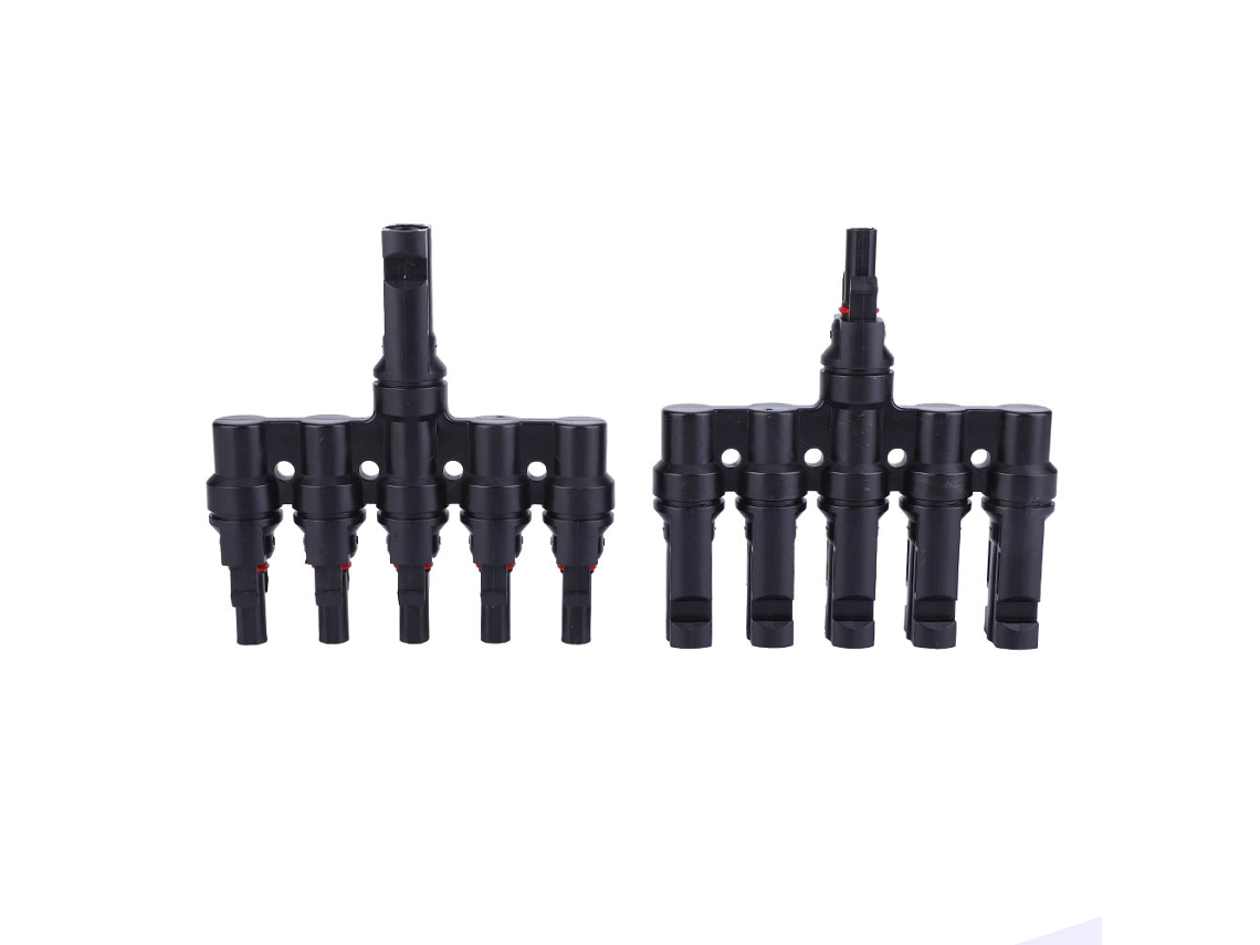Yncm2026-conector T De Rama 1 A 5 Macho A Hembra Para Panel Solar 2pcs Conector De Panel Solar