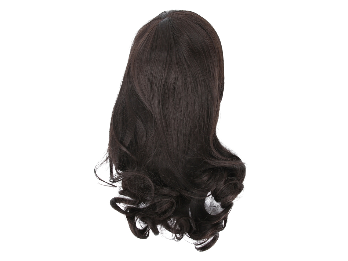 Pelo De Pelo Largo Ondulado Negro Resistente Al Calor Y De Moda Para Mujeres