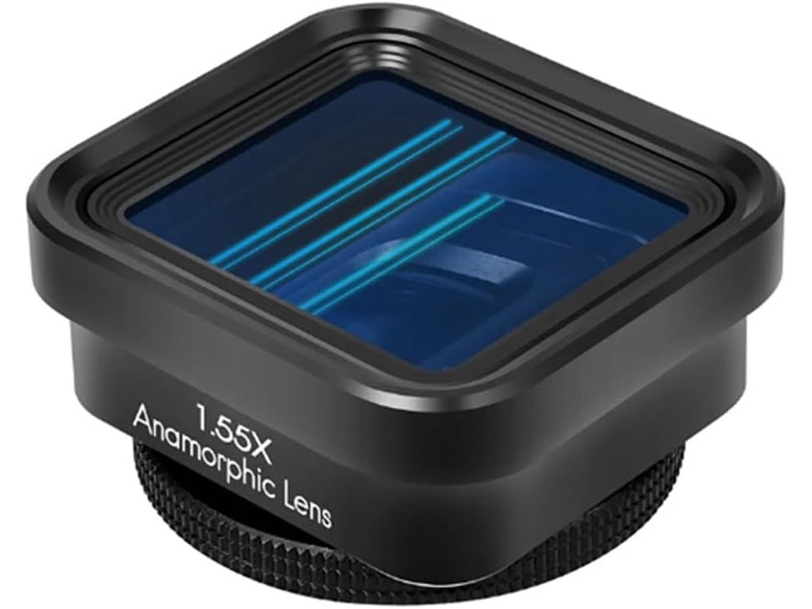 1 Lente anamórfica panorámica negra de 1,55x para Blu-ray, acabado cepillado, universal SFUSHOS