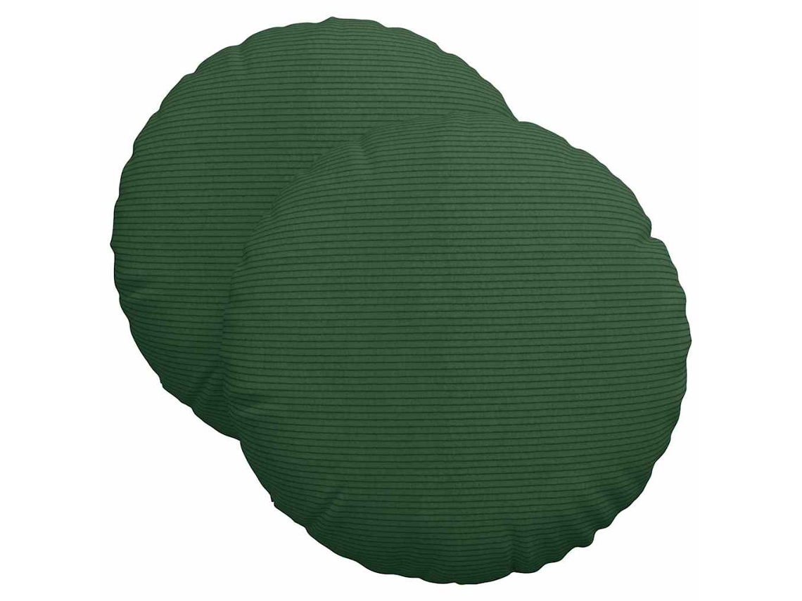 Cojines para asiento, 2 unidades, verde oscuro, Ø 40 cm, HARLANV1