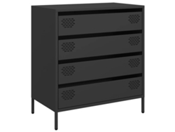 Maison Exclusive - Aparador De Acero Laminado En Frío Negro 68x39x73,5 Cm