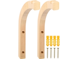 Percheros De Pared Para Interiores, Percheros Para Ropa De Interior, 2 Soportes De Montaje En Pared, Hechos De Madera,