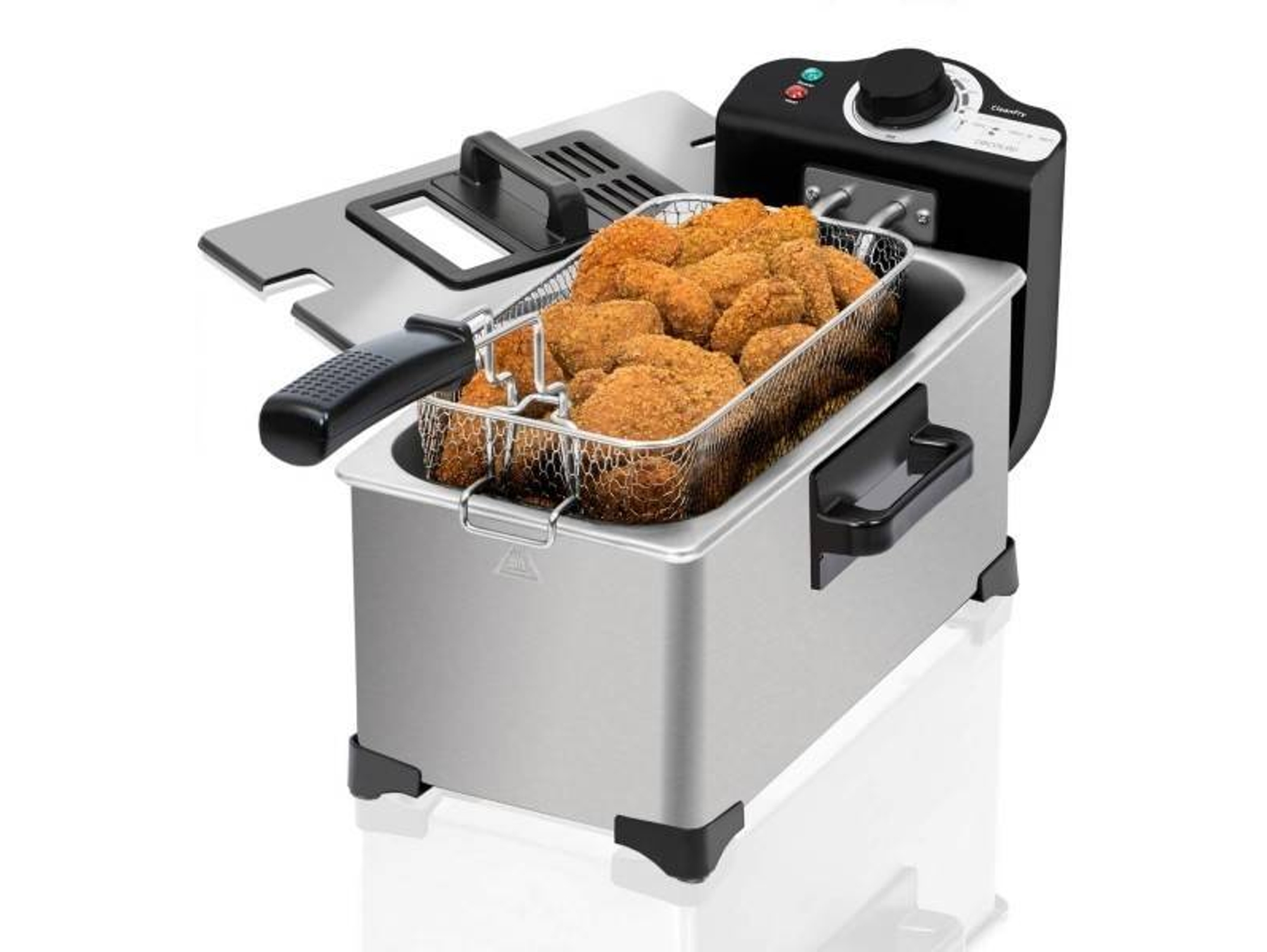 Freidora con aceite CECOTEC Cleanfry (3 kg - inox)