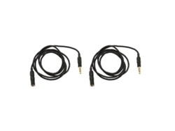 Cable De Extensión Para Auriculares De 3,5 Mm Macho A Hembra, 100 Cm/3,3 Pies, Negro, 2 Unidades