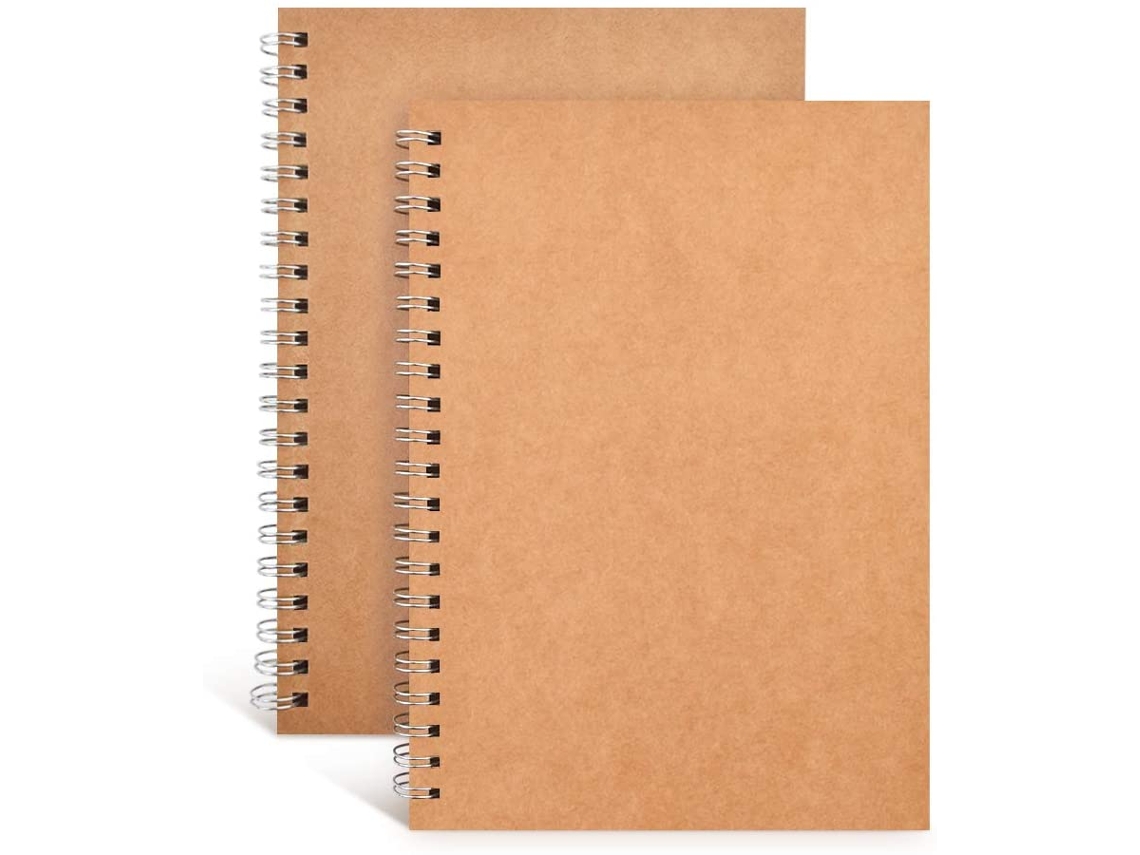 VVJIJILLY Caderno De Esboços Espiral, 2 Unidades