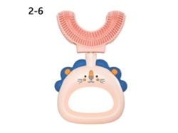 Cepillo de dientes infantil en forma de U Tkdaddy Baby Care con cabezal de silicona suave para la limpieza de niños pequeños (gratis B GOKOCO