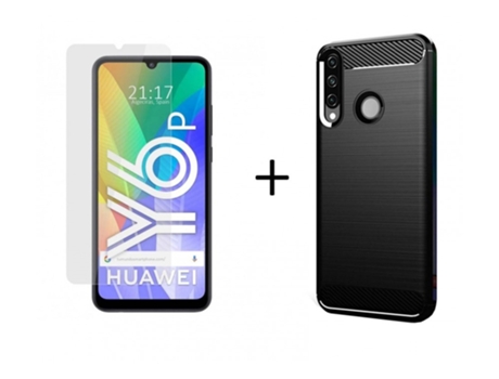 Carcasa + Protector de Pantalla Huawei Y6p TUMUNDOSMARTPHONE Pack Negro