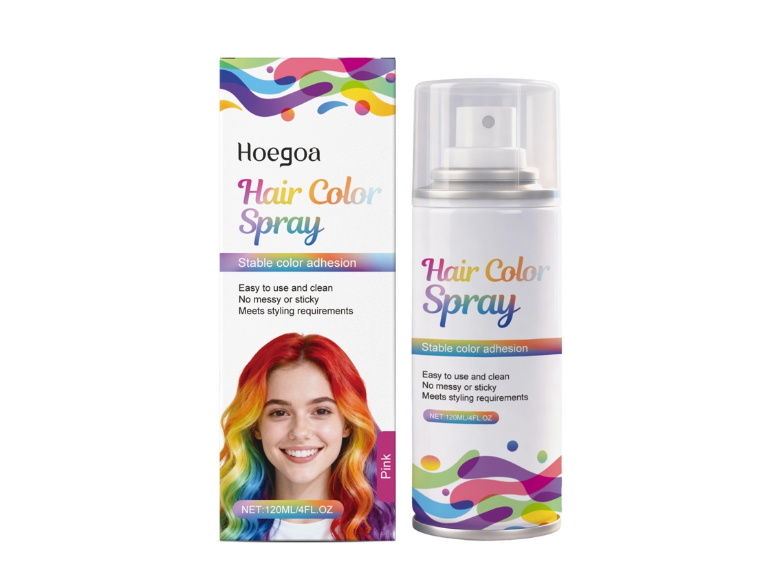 Spray de color rosa temporal para el cabello