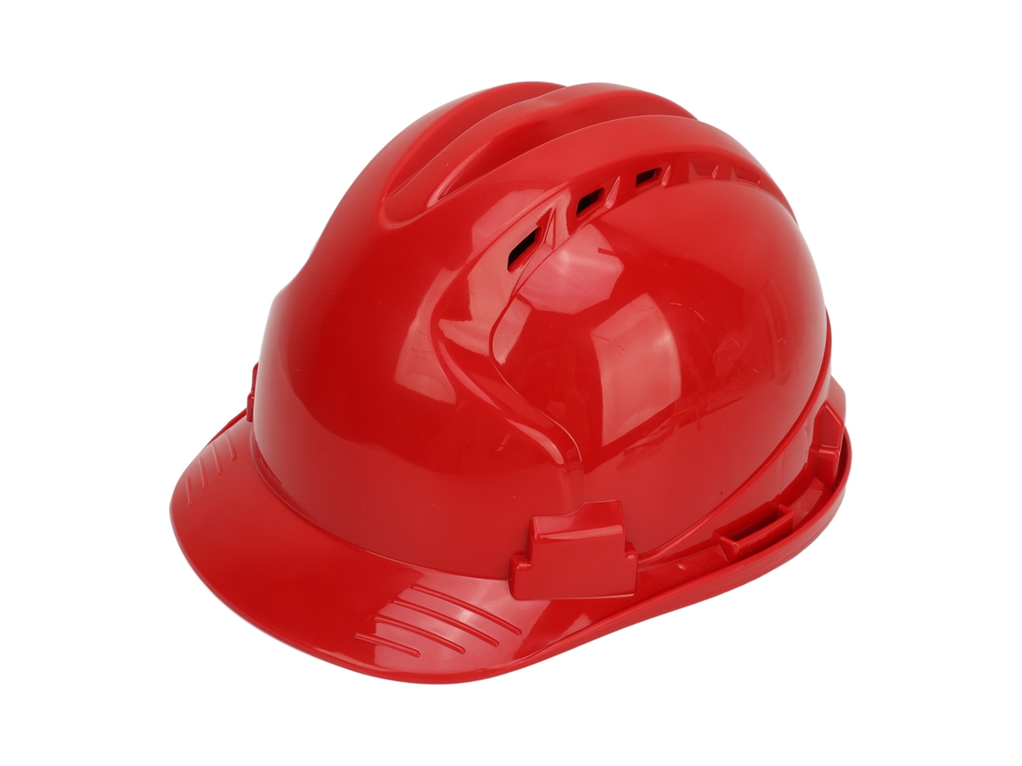 Casco De Seguridad Abs Reforzado, Resistente A Impactos, Transpirable, Para Trabajos De Construcción Industrial, Rojo.
