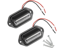 Rebe-2pcs Luz De Matrícula Led Impermeable 6 Smd Luces Traseras Para Coches Camiones Moto 12v/24v