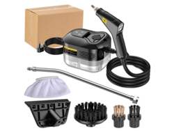 Limpador A Vapor De Alta Temperatura E Alta Pressão De 1500 W, 1200 Ml Com 3 Cabeças De Escova, 6 Modos Ajustáveis,preta Gertiz