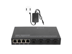 Convertidor de medios Ethernet de fibra (8 puertos, SFP Gigabit completo)