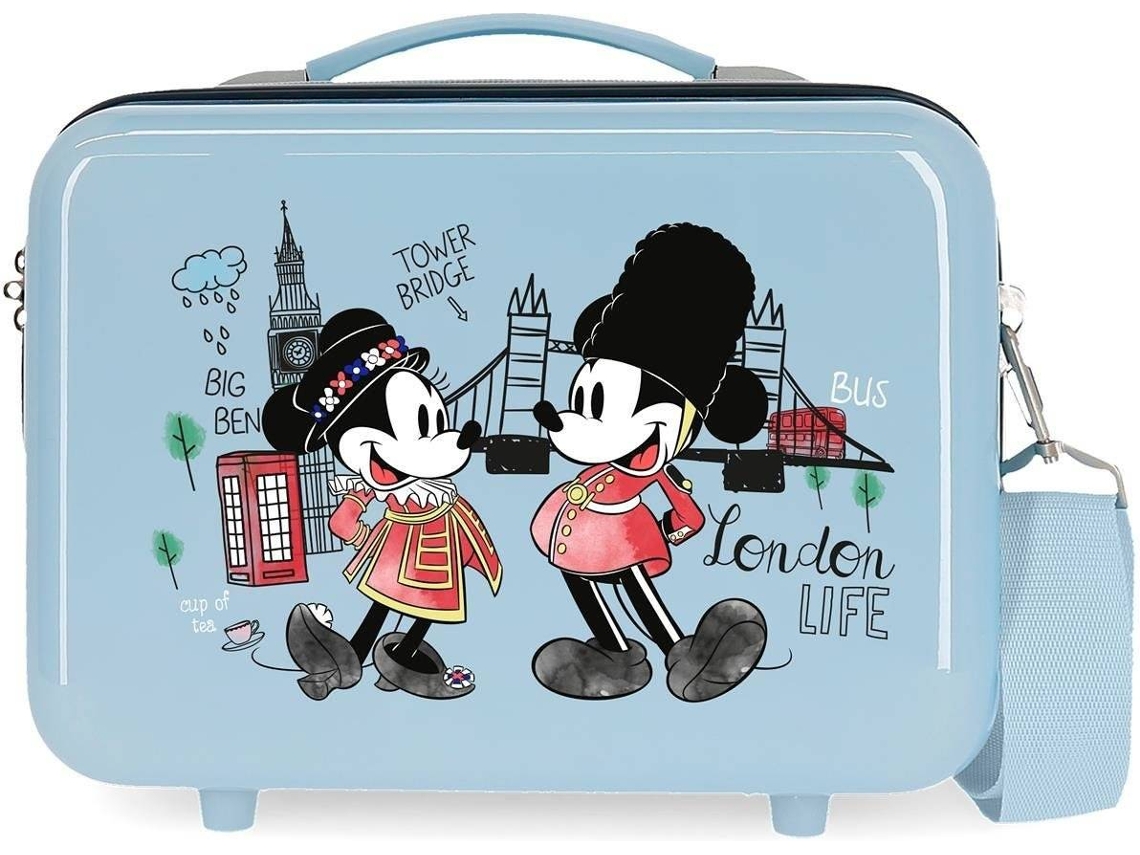 Neceser Abs Disney Mickey & Minnie Let´s Travel Azul Claro (21x29x15cm - 9l)
