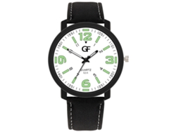 Reloj De Pulsera De Moda Para Hombre, De Piel Sintética, Cuarzo, Esfera Redonda Informal, Negro Y Blanco.