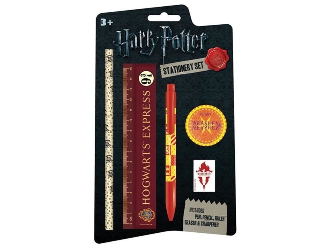 Juego de papelería de Harry Potter para niños, accesorios de oficina con temática mágica, ideal para fans.