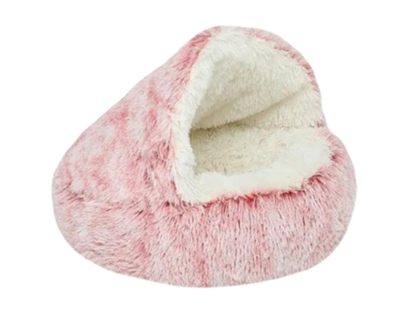 Cama Para Gatos Con Interior De Peluche 50X50Cm Rosa ANTIMPACTO!