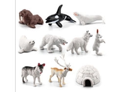 2026-set De 10 Figuras De Animales Marinos Del Círculo Ártico Modelos De Aprendizaje Regalos Para Niños Navidad Año Nuevo Cumpleaños