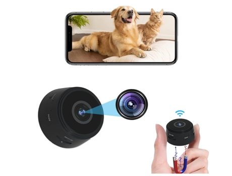 Cámara oculta inalámbrica Mini cámara espía Cámara oculta WiFi HD 1080P Mini cámara, Negro BISBISOUS