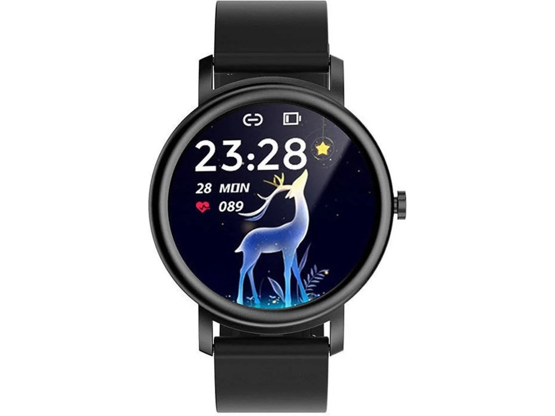 Reloj inteligente para hombre, resistente al agua, con Bluetooth, control de música, monitor de sueño, recordatorios de llamadas y notificaciones SMS para iOS y Android Yizhood (negro)