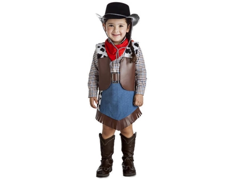 Disfraz de Niña DISFRAZZES Vaquera Pañuelo Rojo (Talla: 7 a 9 años)
