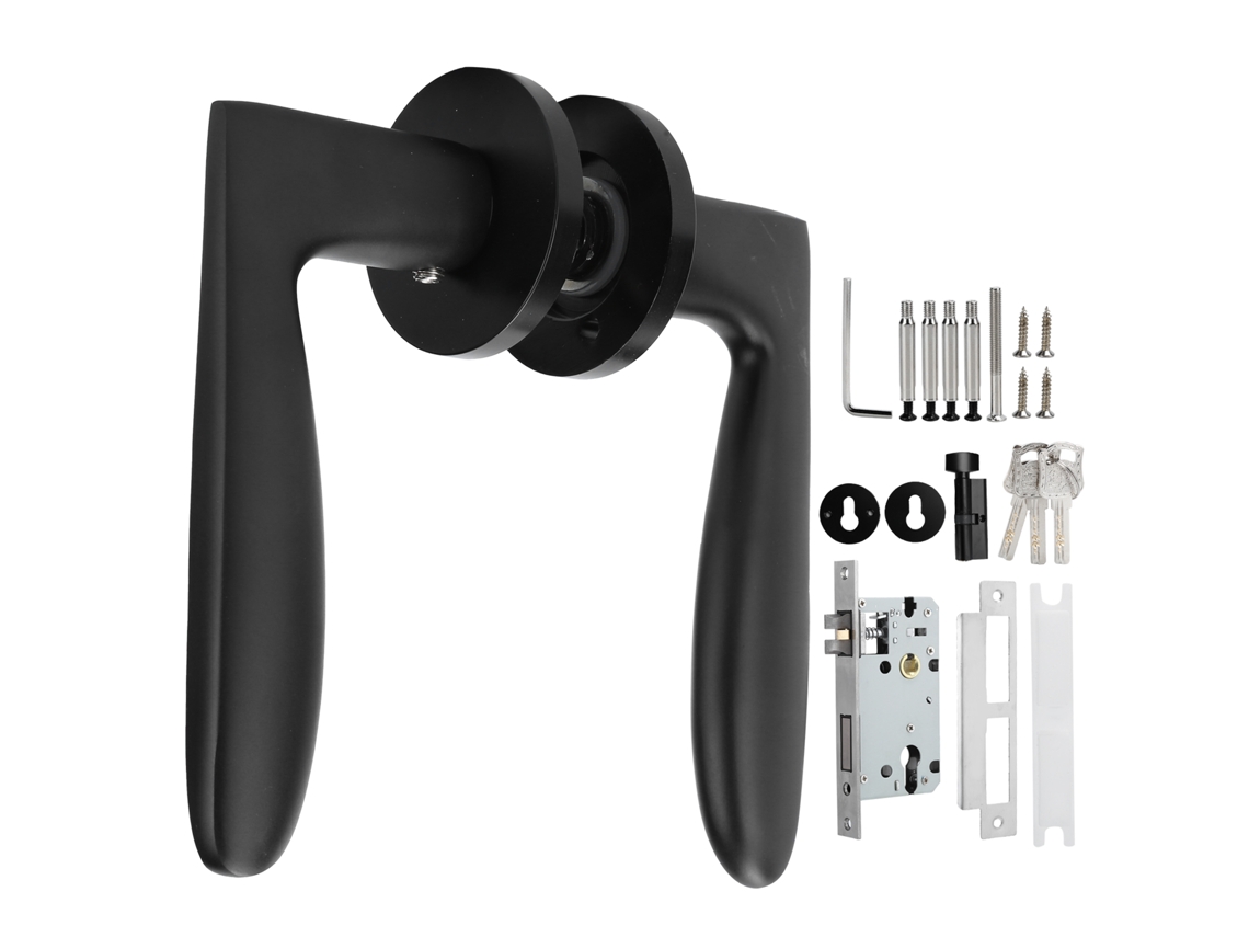Cerradura De Palanca Reversible Para Puerta De Entrada, Llave, Cilindro, Cobre, Aleación De Zinc, Seguridad