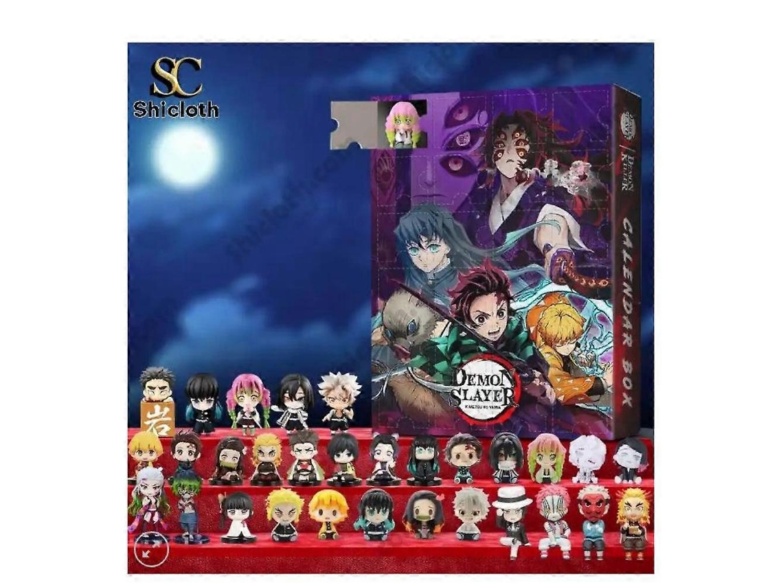 Caja sorpresa del calendario de adviento navideño de Demon Slayer Aeuzwr