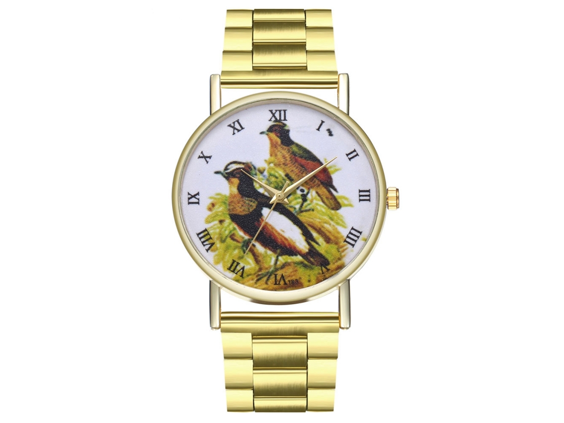 Reloj De Pulsera Unisex De Acero Con Números Romanos Zhoulianfa
