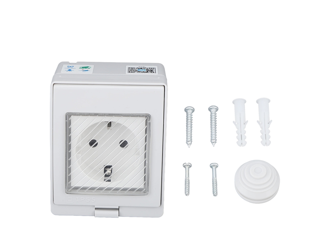 Enchufe Inteligente Wifi, Resistente Al Agua Ip55, Con Control Remoto Y Aplicación, Ideal Para Baños Exteriores.