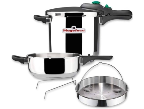Olla a Presión MAGEFESA Dynamic (22 cm - Acero Inoxidable - 3+6L)