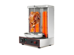 Máquina de kebab, 3000 W de potencia, temperatura ajustable de 50 a 300 °C, 2 tubos calefactores de acero inoxidable OEM