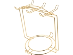 De Cocina De Acero Inoxidable, Portavasos Y Platos Chapado En Oro, Estante Multifuncional Para Encimera Y Armario.