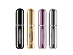 Mini botella pulverizadora de perfume, atomizador portátil, recargable, con bomba perfumada, ideal para viajeros, 5 ml, paquete de 4 Gusshious
