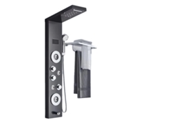 Panel de ducha con función de lluvia y cascada, luz LED con indicador de temperatura, S8006 Negro OEM