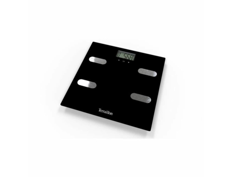 Báscula Digital de Baño TERRAILLON Fitness 14464 Negro Cristal Templado