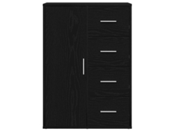 Maison Exclusive - Aparador Roble Negro 60 X 31 X 84 Cm Madera De Ingeniería