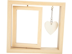 Marco De Fotos Giratorio De Madera De Diseño Moderno De 17 Cm Con Función De Rotación Para Decoración De Oficina.