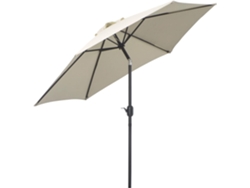 Sombrilla Parasol Reclinable para Jardín Patio Terraza Playa Piscina con Manivela Protector UV 2.7x2.35m Aluminio Negro SELEOK