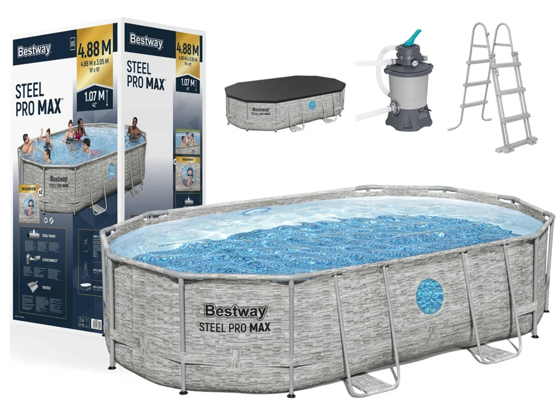 Piscina con estructura Bestway 56946 de 427 x 250 x 100 cm