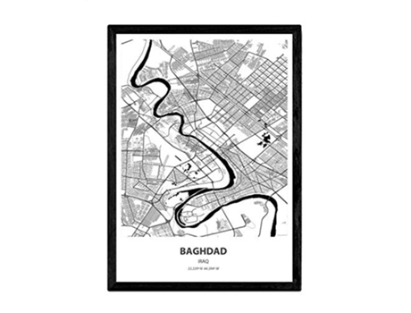 Poster NACNIC Mapa de Baghdad Iraq (A3)