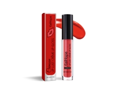 Brillo labial rojo de larga duración e impermeable