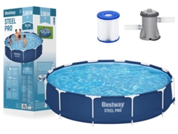 Conjunto de piscina de jardín Bestway 56681 con soporte 366 x 76 cm