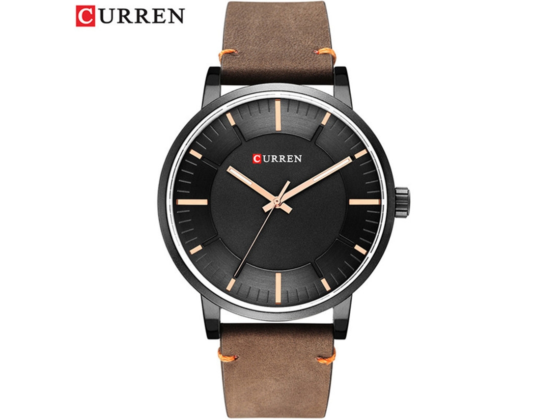 Reloj Unisex De Esfera Grande, Sencillo Reloj De Cuarzo Con Correa De Cuero.