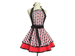 Toalla de algodón retro hecha a mano para mujeres y niñas, ideal para la cocina y la repostería, ajustable y multicolor.