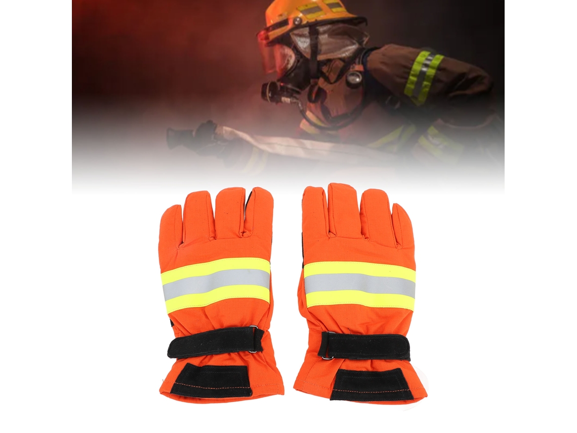 Guantes De Bomberos Resistentes Al Calor Impermeables Antideslizantes Con Cintas Reflectantes Para Hombres Y Mujeres