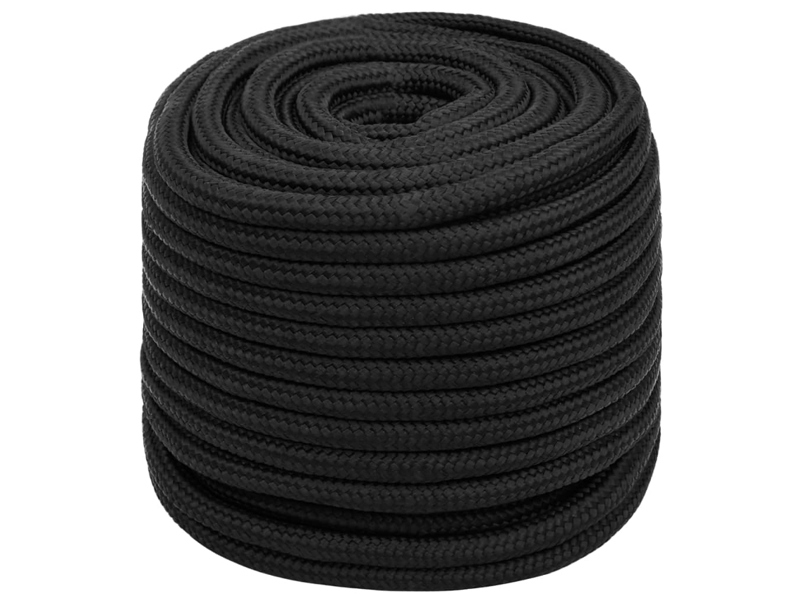 Cuerda De Barco Polipropileno Negro Intenso 16 Mm 250 M