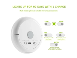 Luz Nocturna Sensor Movimiento Yizhood Magnético Recargable S/fío Blanca
