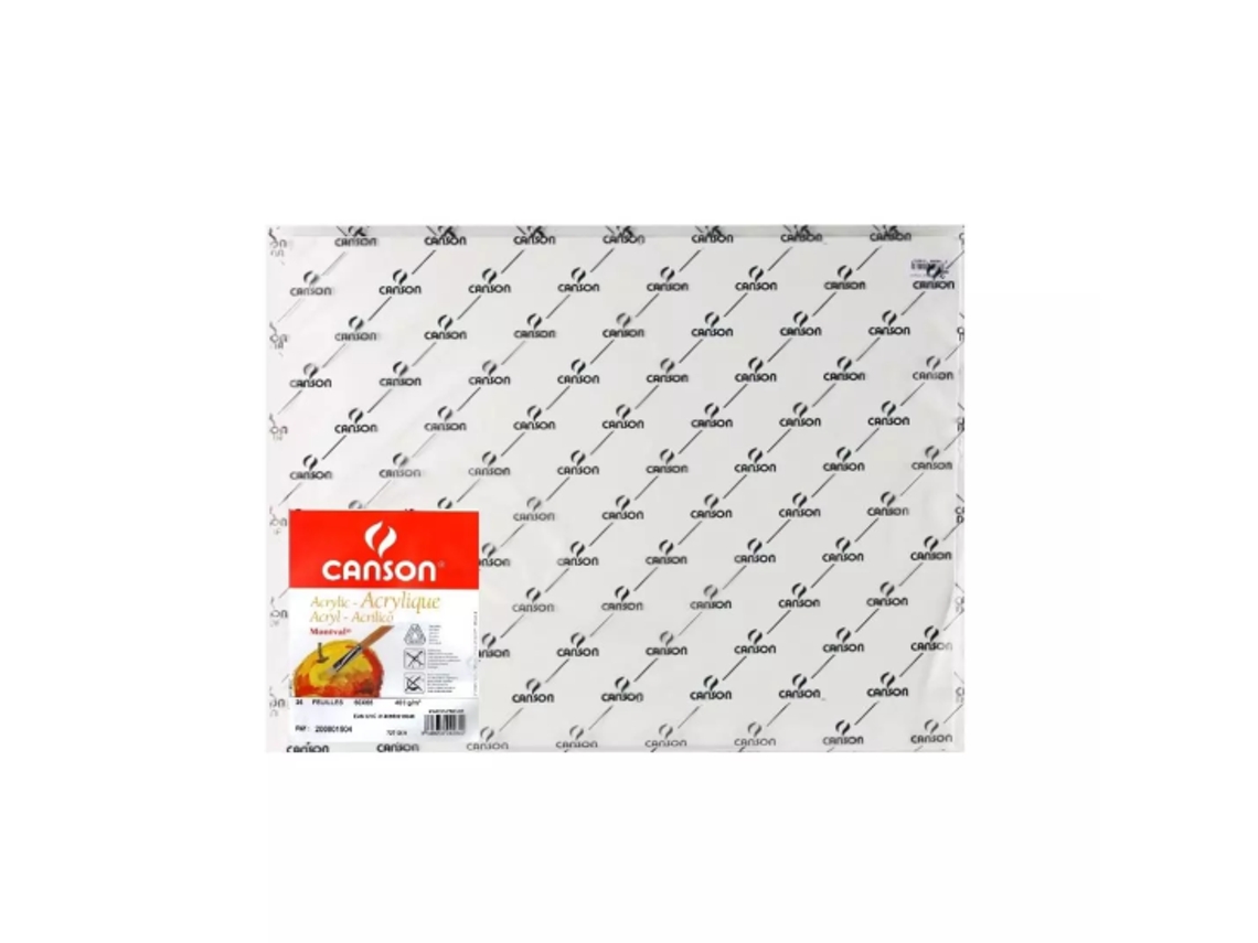 25 HOJAS PAPEL CANSON ACRYLIC 50 cmx65 cm 400 GR
