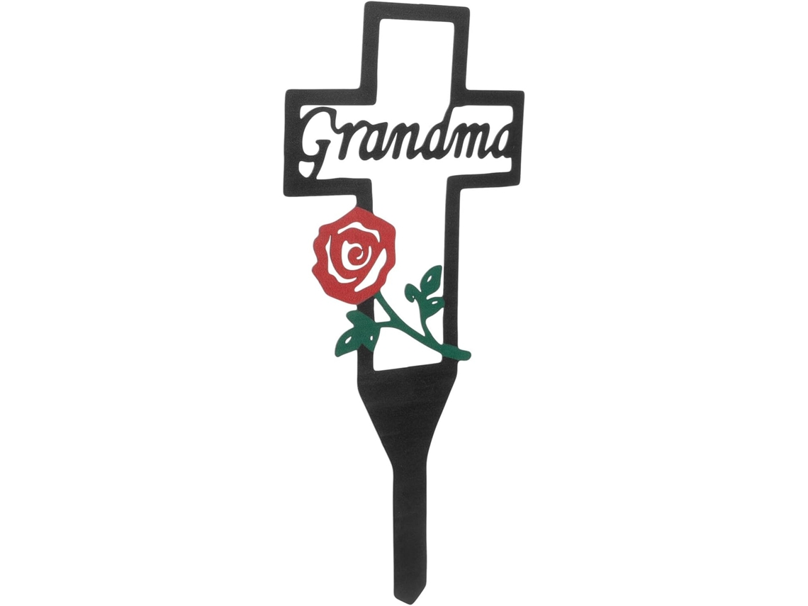 Estaca Funeraria De Cruz De Metal, Decoración De Cementerio Y Jardín Para